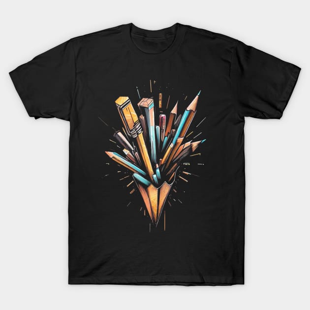 Back-to-School-Pencil T-Shirt by piksimp